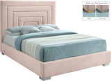 Nora Velvet Bed - Sumptuous Glamorous Design with Deep Channel Tufting and Customizable Legs