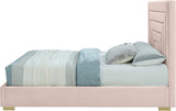 Nora Velvet Bed - Sumptuous Glamorous Design with Deep Channel Tufting and Customizable Legs