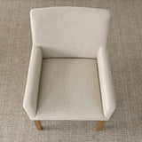 North Modern Linen Upholstered Armchair (Set of 2)