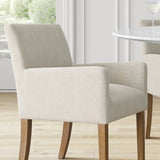 North Modern Linen Upholstered Armchair (Set of 2)