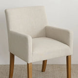 North Modern Linen Upholstered Armchair (Set of 2)