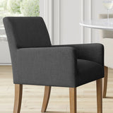 North Modern Linen Upholstered Armchair (Set of 2)