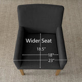North Modern Linen Upholstered Armchair (Set of 2)