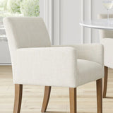 North Modern Linen Upholstered Armchair (Set of 2)