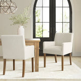 North Modern Linen Upholstered Armchair (Set of 2)