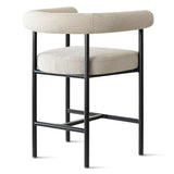 New York 24" Boucle Counter Stool with Arms (Set of 2)