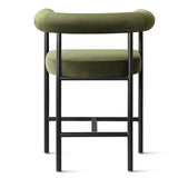 New York 24" Velvet Counter Stool with Arms (Set of 3)