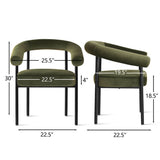 New York Modern Velvet Dining Chair (Set of 2)