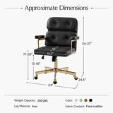 Denise Upholstered Swivel Office Chair