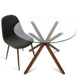 Oliver 39" Modern Round Glass Dining Table
