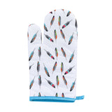 Tossed Feather Printed Oven Mitt, Set of 5, 2 MOQ