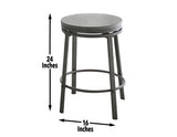 Portland 24" Backless Counter Stool, Swivel