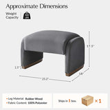 Richard Rounded Modern Design Corduroy Ottoman