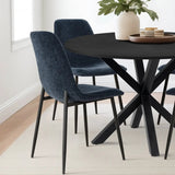 Oliver & Oslo 39" Black Round Dining Table Set for 4 (5-Piece)