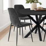 Oliver & Oslo 39" Black Round Dining Table Set for 4 (5-Piece)
