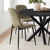 Oliver & Oslo 39" Black Round Dining Table Set for 4 (5-Piece)