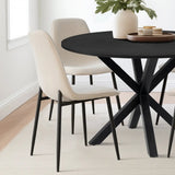 Oliver & Oslo 39" Black Round Dining Table Set for 4 (5-Piece)