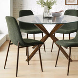 Oliver & Oslo 39" Glass Round Dining Table Set for 4 (5-Piece)