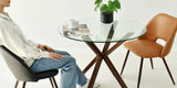 Oliver 39" Modern Round Glass Dining Table