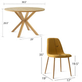 Oliver & Oslo 39" Round Dining Table Set for 4 (5-Piece)