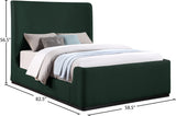Oliver Contemporary Bed in Rich Boucle Fabric with Solid Wood Finish for Elegant Bedroom Style