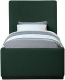 Oliver Contemporary Bed in Rich Boucle Fabric with Solid Wood Finish for Elegant Bedroom Style
