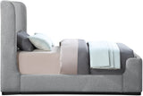Oliver Contemporary Bed in Rich Boucle Fabric with Solid Wood Finish for Elegant Bedroom Style