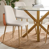Oliver & Oslo 39" Glass Round Dining Table Set for 4 (5-Piece)