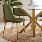 Oliver & Oslo 39" Glass Round Dining Table Set for 4 (5-Piece)