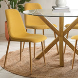 Oliver & Oslo 39" Glass Round Dining Table Set for 4 (5-Piece)