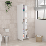 Tuhome Urano Mirror Linen Cabinet with Four Interior Shelves, Five External Shelves, Modern Design for Bathroom, Kitchen, or Bedroom Storage