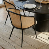 Orchid & Jules 60" Solid Oak Round Dining Table Set for 6 (7-Piece)