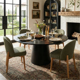 Orchid & Havana 52" Round Solid Oak Dining Table Set for 4 (5-Piece)