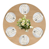 Orchid 52" Solid Oak Wood Round Pedestal Dining Table