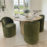 Doris Rolling Upholstered Dining Chair With Castors (Set of 6)