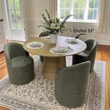 Doris Rolling Upholstered Dining Chair With Castors (Set of 2)