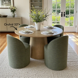 Doris Rolling Upholstered Dining Chair With Castors (Set of 6)