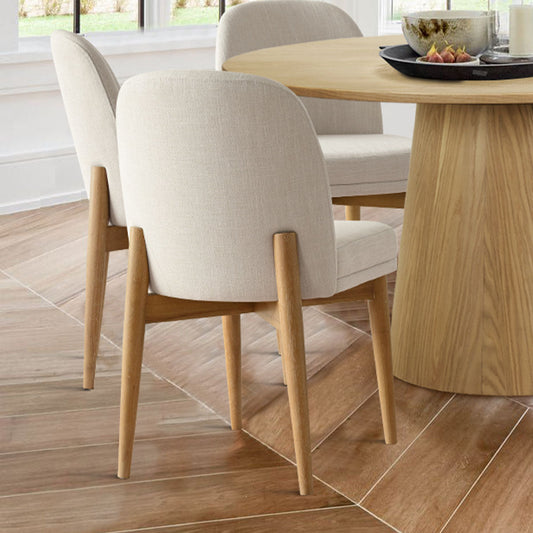 Orchid & Havana 52" Round Natural Dining Table Set for 6 (7-Piece)