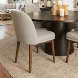 Orchid & Athena 52" Round Solid Oak Dining Table Set for 4 (5-Piece)