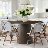 Orchid 52" Solid Oak Wood Round Pedestal Dining Table