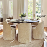 Doris Rolling Upholstered Dining Chair With Castors (Set of 2)