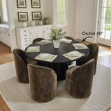 Doris Rolling Upholstered Dining Chair With Castors (1-Piece)