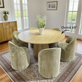 Doris Rolling Upholstered Dining Chair With Castors (Set of 2)