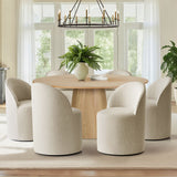 Orchid & Doris 60" Round Natural Dining Table Set for 6 (7-Piece)