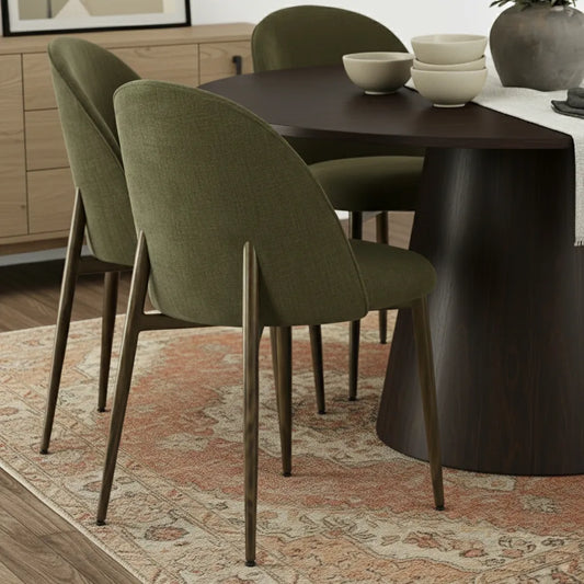 Orchid & Goteborg 60" Round Solid Oak Dining Table Set for 6 (7-Piece)