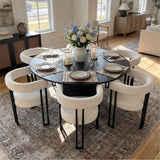 Mia Velvet Dining Chair with Arms (Set of 2)