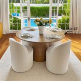 Doris Rolling Upholstered Dining Chair With Castors (Set of 2)