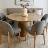 Orchid & Havana 52" Round Natural Dining Table Set for 6 (7-Piece)