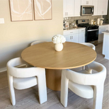 Orchid 60" Oak Round Pedestal Dining Table