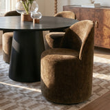 Orchid & Doris 60" Round Black Dining Table Set for 6 (7-Piece)